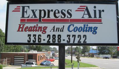 express air heating and cooling sign